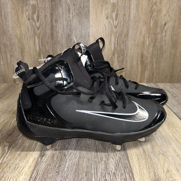 Nike Air Max Alpha Huarache Elite Baseball Cleats Black 923428-001 Mens Size 8 - Picture 1 of 13